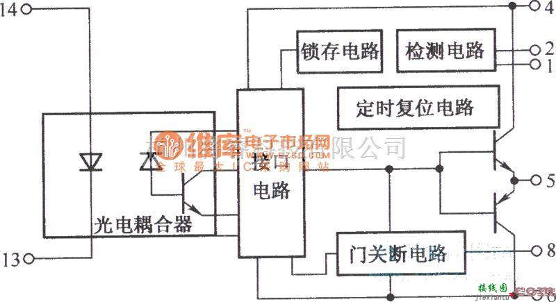 IGBT应用电路中的M57962AL的内部结构方框电路图  第1张