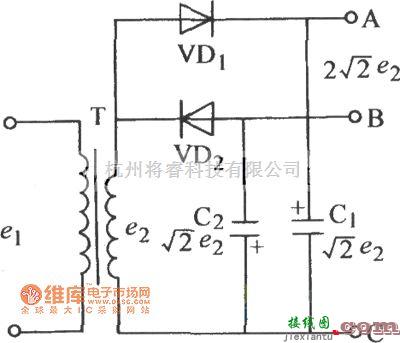 整流单元中的二倍压整流电路(一)电路图  第1张