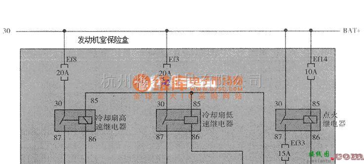 大宇中的大宇冷却扇电路(SINGLE FAN：1.5DOHC M/T车辆）电路图  第1张