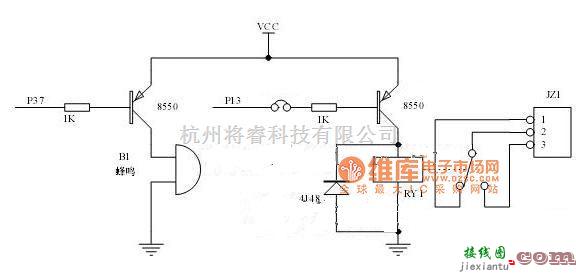 单片机制作中的单片机驱动蜂鸣器电路图  第1张