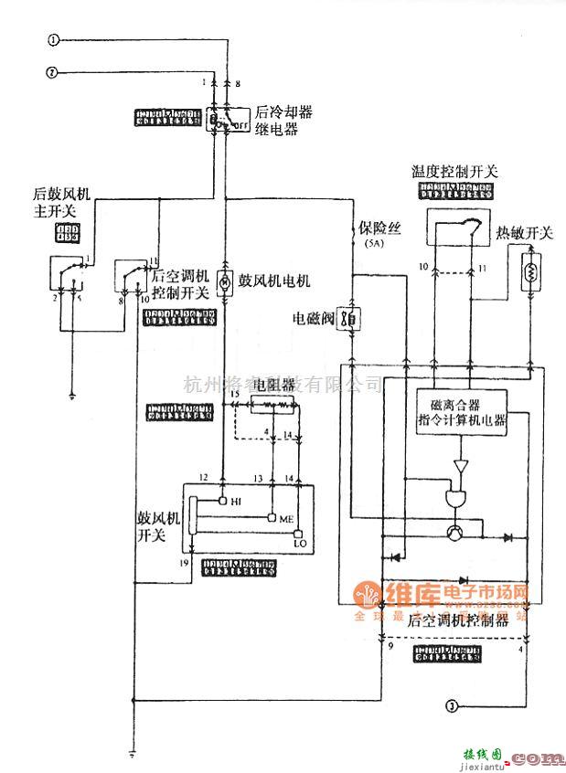 长丰汽车中的猎豹越野车空调系统电路图双  第1张