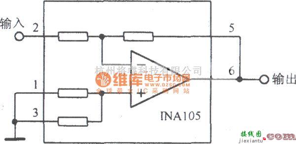 运算放大电路中的精密单位增益反相放大电路图  第1张