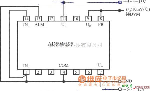 超声波传感器中的隔离式可编程电压/电流传感器1B22在压力测量系统中的应用电路图  第1张