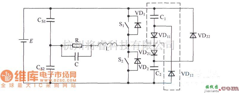 IGBT应用电路中的C-2D型无源无损缓冲电路应用于DC／AC半桥变换器中的电路图  第1张