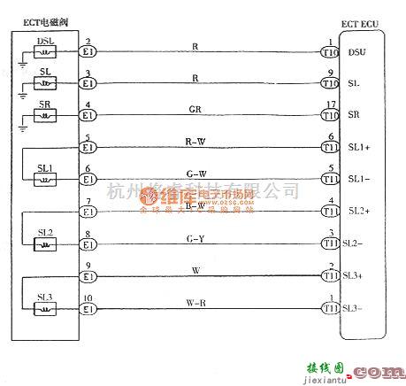 一汽中的威驰自动变速器电路图  第1张