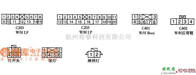 大宇中的大宇照明插头模样及单子编号电路图  第1张