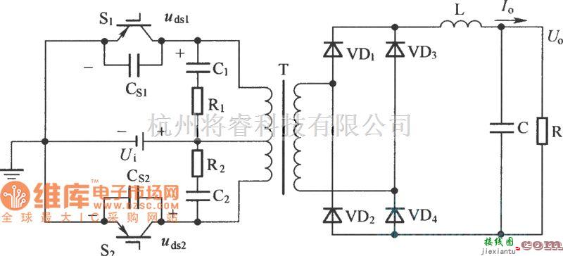 IGBT应用电路中的推挽式硬开关电路原理图电路图  第1张