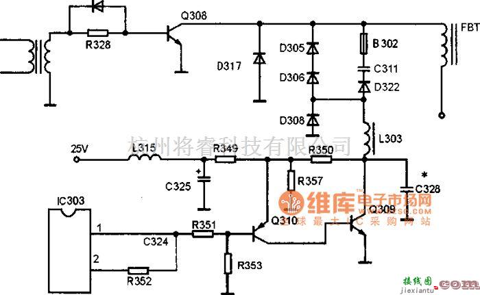 液晶显示及数显表电路中的TCL MF707型彩显枕校电路图  第1张