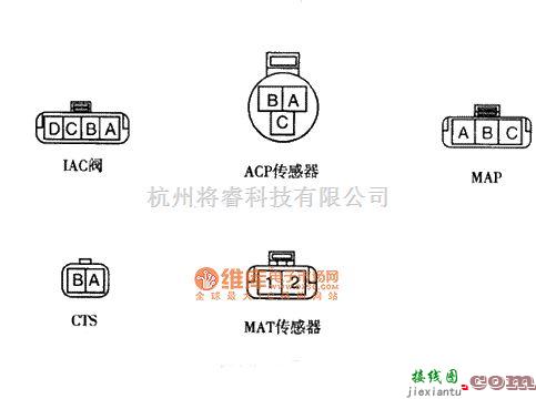 大宇中的大宇怠速马达传感　插头模样及单子编号电路图  第1张