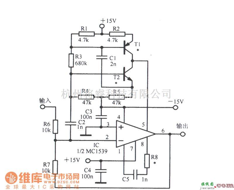 运算放大电路中的宽带运算放大电路图  第1张