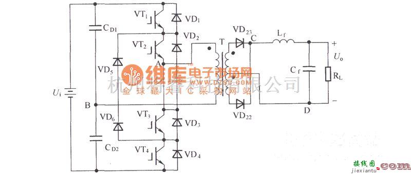 IGBT应用电路中的基本的三电平直流变换图电路图  第1张