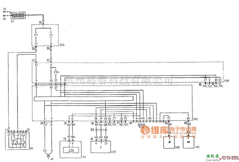 菲亚特中的派力奥CAN线和诊断插接器电路图  第1张