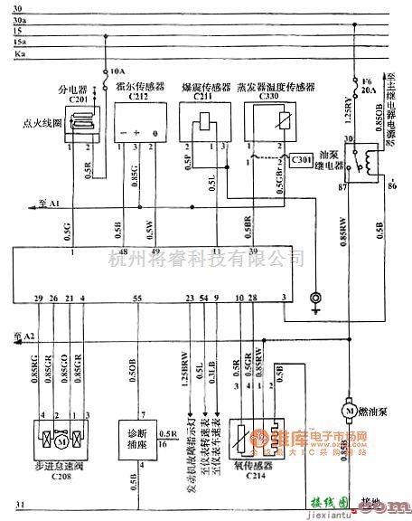 奇瑞中的奇瑞QQ发动机电路图  第2张