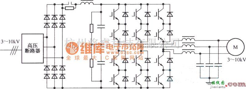 IGBT应用电路中的IGBT直接串联高压变频器的拓扑结构电路图  第1张