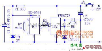 综合电路中的高响度警音发生器电路图  第1张