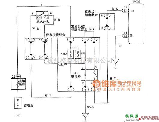 一汽中的威驰发动机其他电路图  第1张