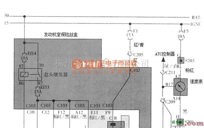 大宇中的大宇汽车VGIS　CCP里程表传感器、轮轴传感器电路图  第1张