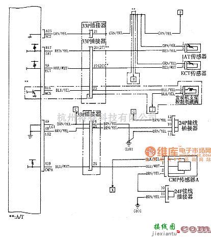 本田中的雅阁2003年款车型发动机电路图  第3张