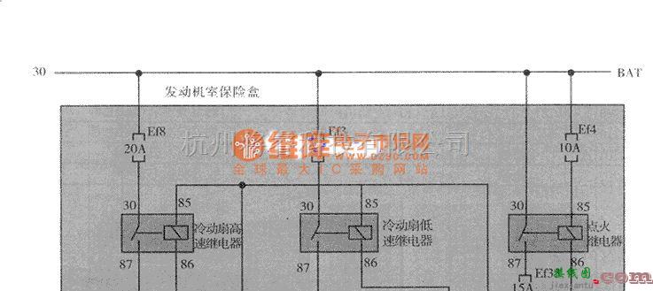 大宇中的大宇冷却扇电路图  第1张