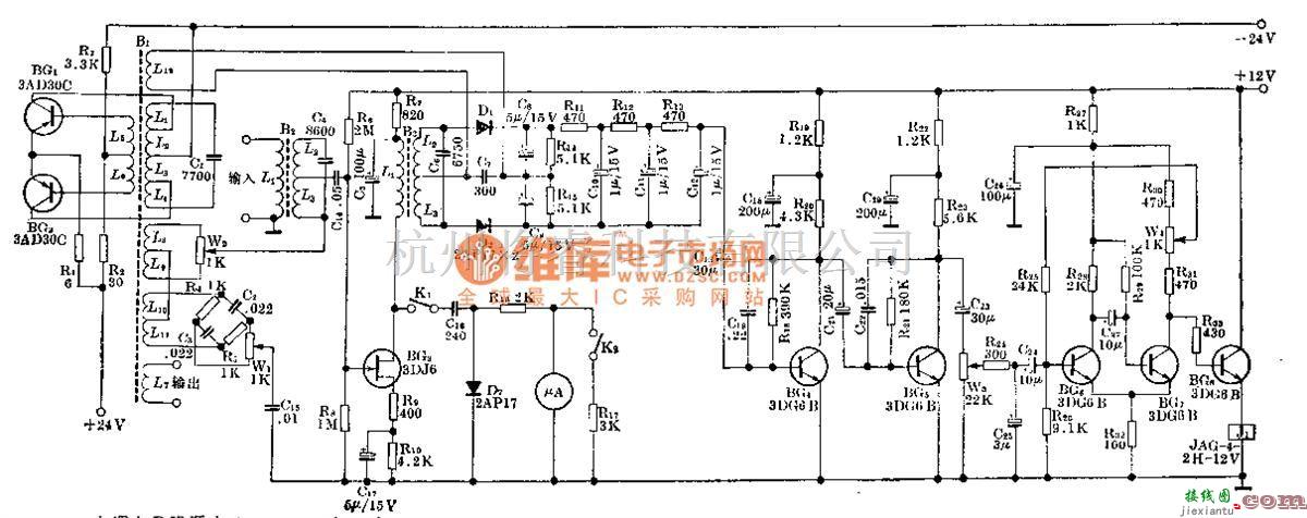 仪器仪表中的晶体管金属检测仪电路图一  第1张