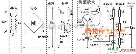 稳压电源中的实用稳压电源电路图  第1张