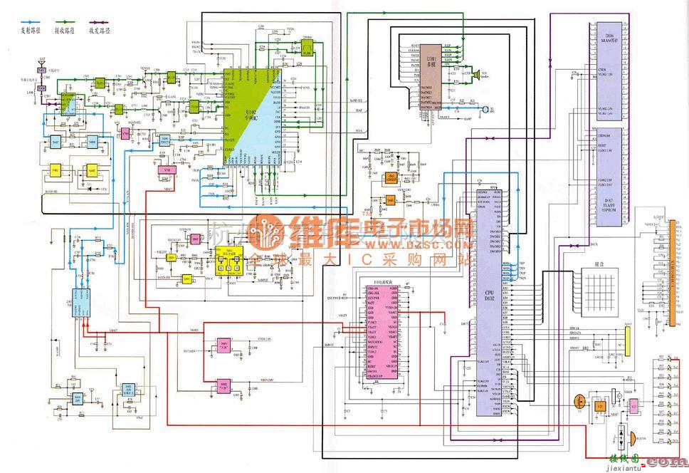 手机维修中的西门子3508i型手机整机机电路原理图  第1张