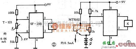 磁场、电场传感器中的T-121与MTS102接口电路图  第1张