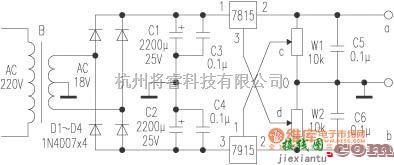 稳压电源中的7815稳压电源电路图  第1张