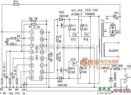 逆变电源中的Tl494逆变器电路图  第1张