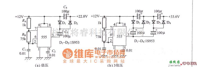 模拟电路中的使用Timer IC的升压电路图  第1张