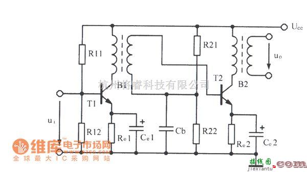 模拟电路中的变压器耦合放大电路图  第1张