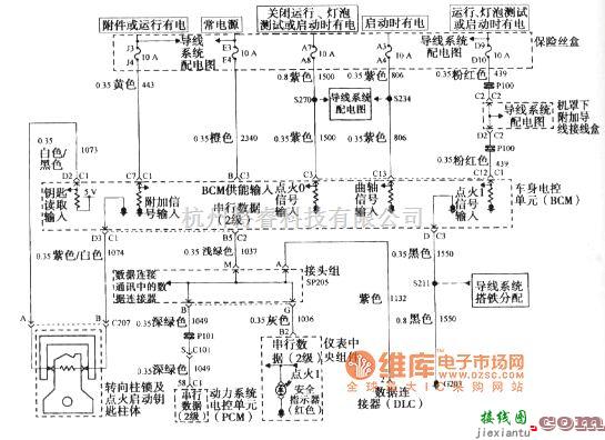 别克中的别克GL8汽车防盗系统电路图  第1张