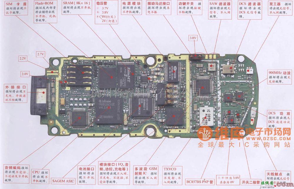 手机维修中的波导MC938/936维修电路图  第2张