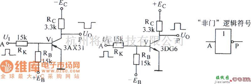 数字电路中的非门电路图  第1张