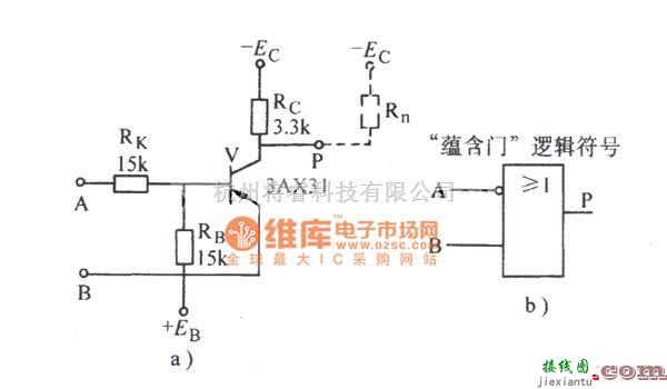 数字电路中的蕴含门电路图  第1张