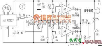 磁场、电场传感器中的ＲＤ６２７多普勒效应传感器电路图  第1张