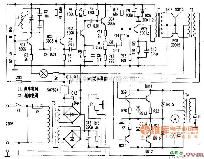 综合电路中的超声波打孔机原理图  第1张