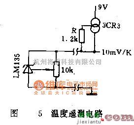 特种集成传感器中的LM135温度遥测电路图  第1张