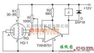 自动控制中的气敏控制器电路图  第1张