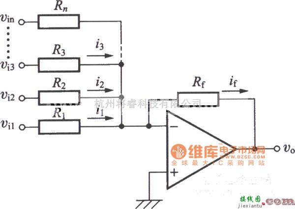 运算放大电路中的加法运算电路图  第1张