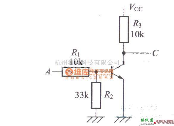 数字电路中的用晶体管构成的NOT电路图  第1张