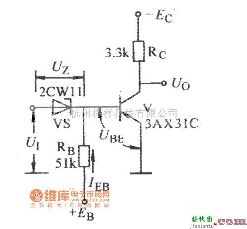 数字电路中的稳压二极管门限非门电路图  第1张