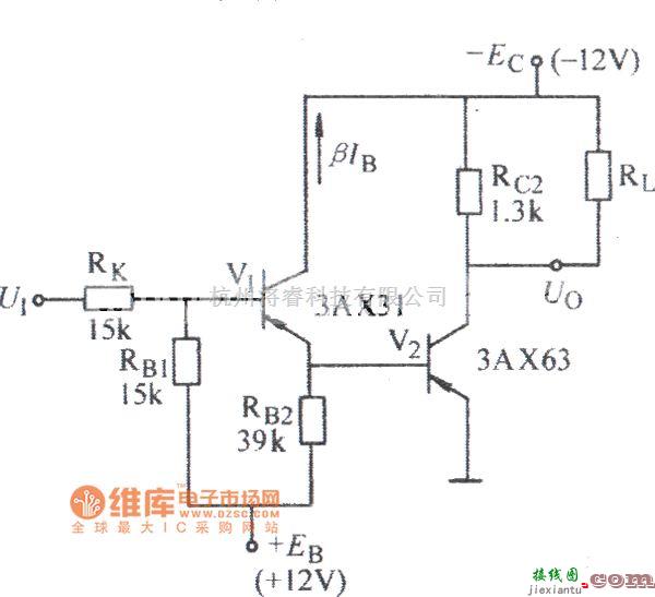 数字电路中的推动接电源负载的大电流非门电路图  第1张