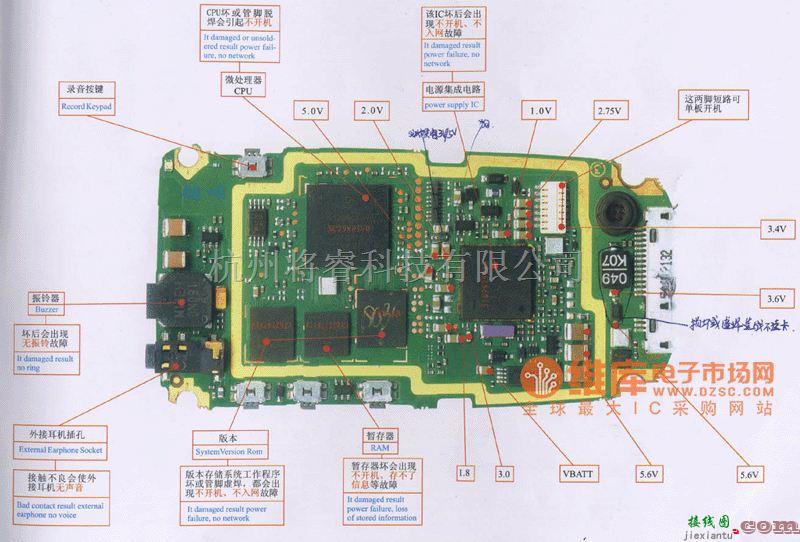 手机维修中的摩托罗拉V60维修电路图  第2张