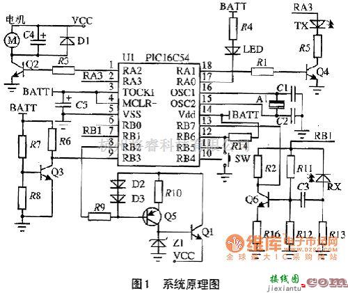 开关电路中的红外微电脑自动泵液器硬件设计电路图  第1张