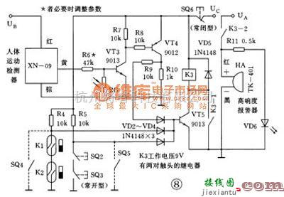 报警控制中的热释电红外检测器及其应用电路图  第1张