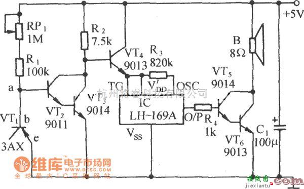 自动控制中的PC机CPU过热语言告戒器电路图  第1张