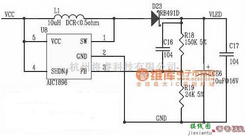 综合电路中的AIC1896集成电路图  第1张