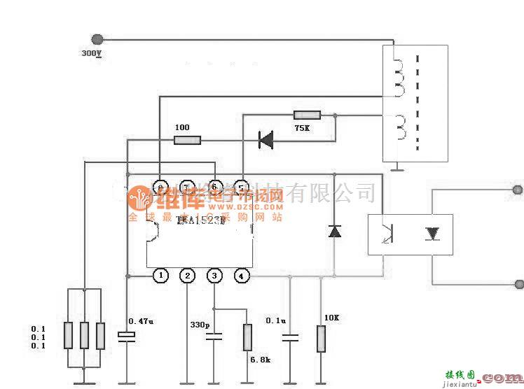 电源电路中的TEA1523P电源电路图  第1张