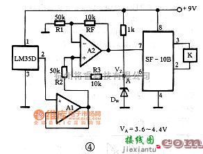 磁场、电场传感器中的LM35D的接口电路图  第1张